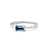 Nord London Blue ring S - 18kt Hvidguld