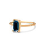 Nord London Blue ring turned - 18kt Rødguld