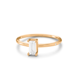 Nord White ring S turned - 18kt Rødguld