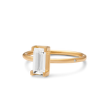 Nord White ring turned - 18kt Rødguld