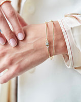 Raw Diamant armring - 18kt Rødguld