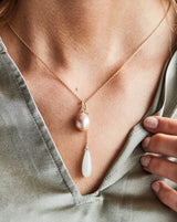 Fryd Pink perle vedhæng S - 18kt Rødguld