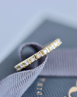 Rock Classic Diamantring aligned - 18kt Rødguld