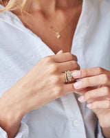 Raw diamantring - 18kt Rødguld