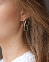 Rock Classic Diamant creol M - 18kt Rødguld