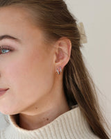 Rock Classic Grey diamant creol S - 18kt Hvidguld