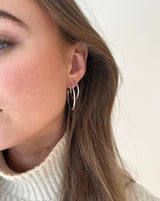 Rock Classic Diamant creol L - 18kt Hvidguld