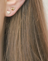 Symbols My Heart Diamant ørestik - 18kt Rødguld