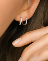 Rock Classic diamant creol S - 18kt Hvidguld