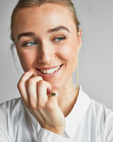 Signet diamantring solid - 18kt Rødguld