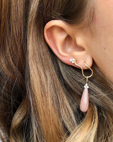 Fryd Wave diamant ørestik H - 18kt Rødguld