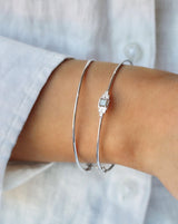 Raw Diamant armring - 18kt Hvidguld