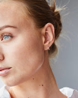 Rock Classic diamant creol S - 18kt Rødguld