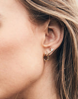 Fryd Wave diamant ørestik V - 18kt Rødguld