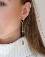 Fryd Grey ørehænger L - 18kt Hvidguld