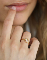 Orbit Rose ring - 18kt Hvidguld