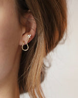 Fryd Wave diamant ørestik H - 18kt Rødguld