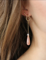 Fryd Blush ørehænger - 18kt Hvidguld