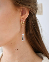 Fryd Sky Blue ørehænger - 18kt Rødguld