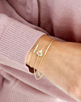Square Diamant armbånd - 18kt Rødguld