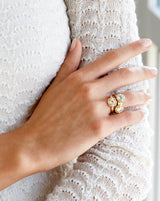 Orbit Rose ring - 18kt Hvidguld