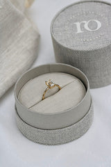 Nord White ring S turned - 18kt Rødguld