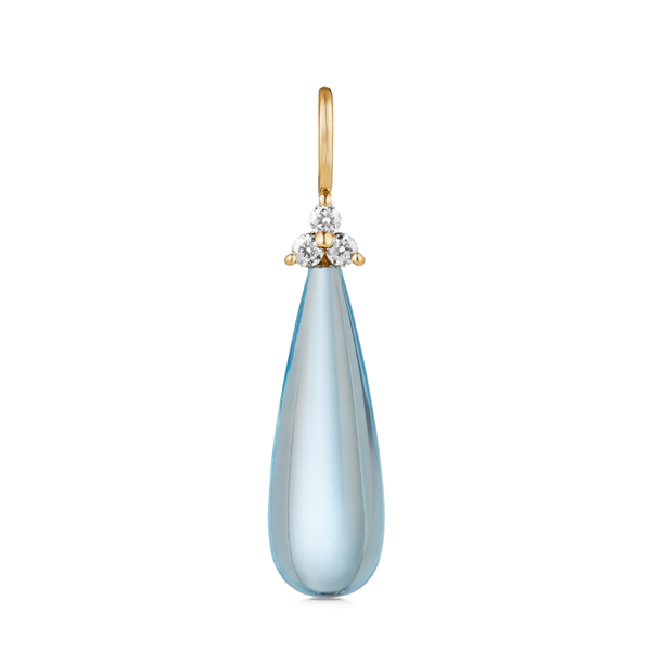 Fryd Sky Blue vedhæng - 18kt Rødguld