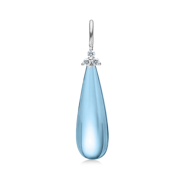 Fryd Sky Blue vedhæng - 18kt Hvidguld