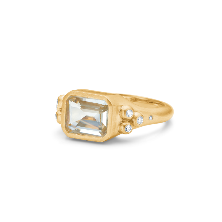 Orbit Octagon ring - 18kt Rødguld