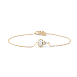 Fryd White armbånd - 18kt Rødguld