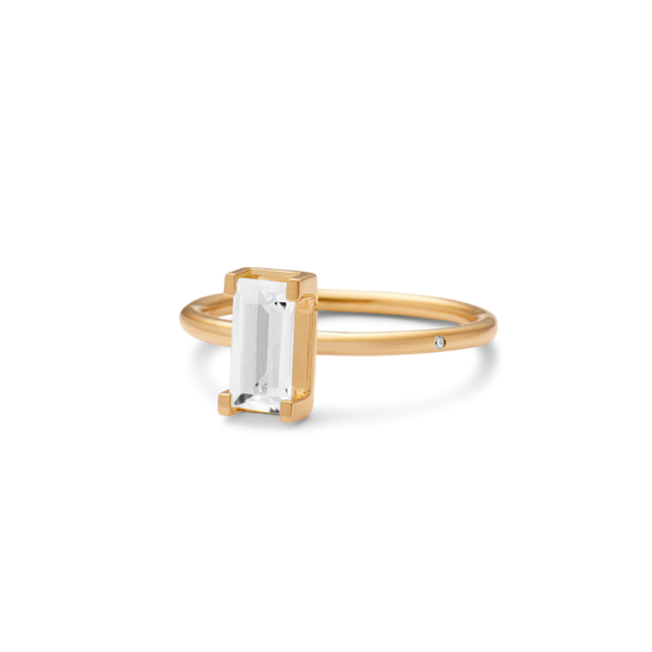 Nord White ring turned - 18kt Rødguld
