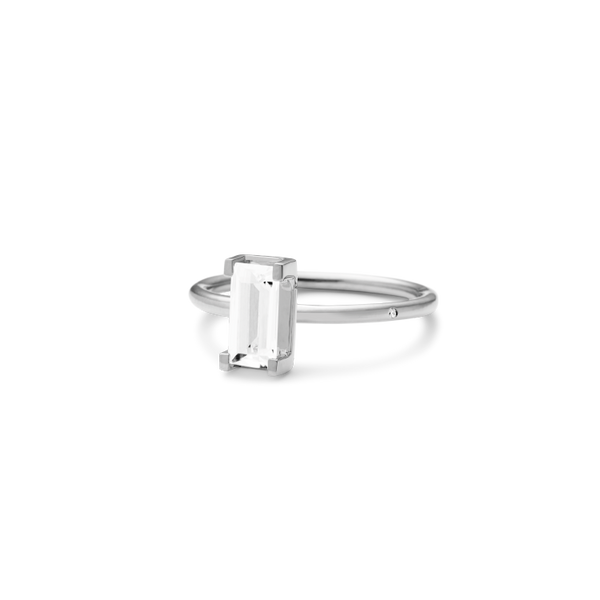 Nord White ring turned - 18kt Hvidguld