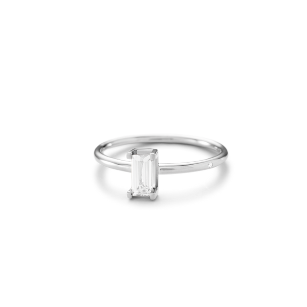 Nord White ring S turned - 18kt Hvidguld