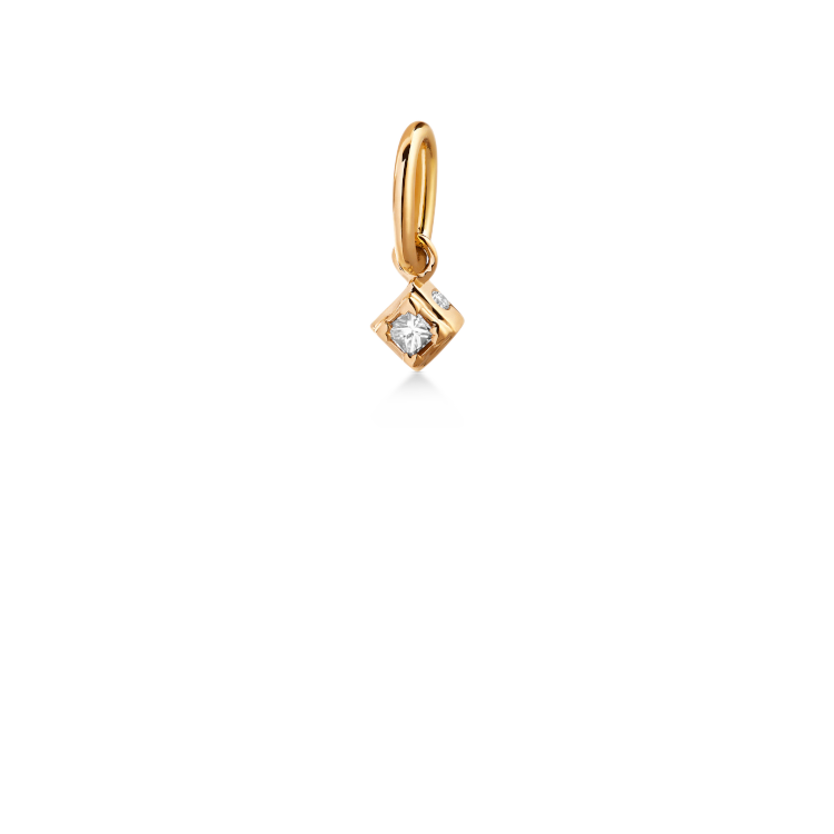 Rock Classic Diamant vedhæng S - 18kt Rødguld