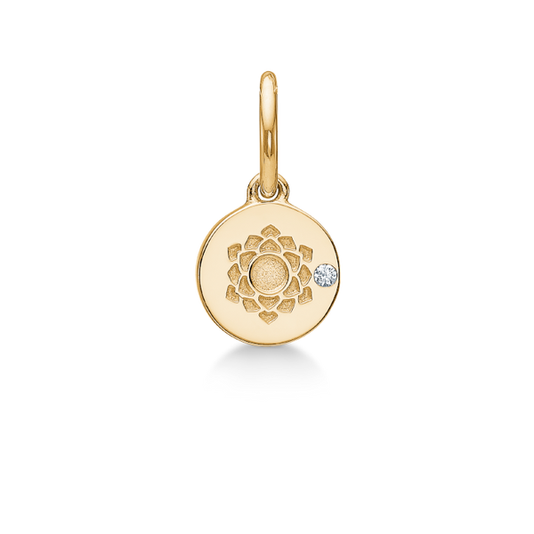 Inner Peace Kronechakra vedhæng - 18kt Rødguld