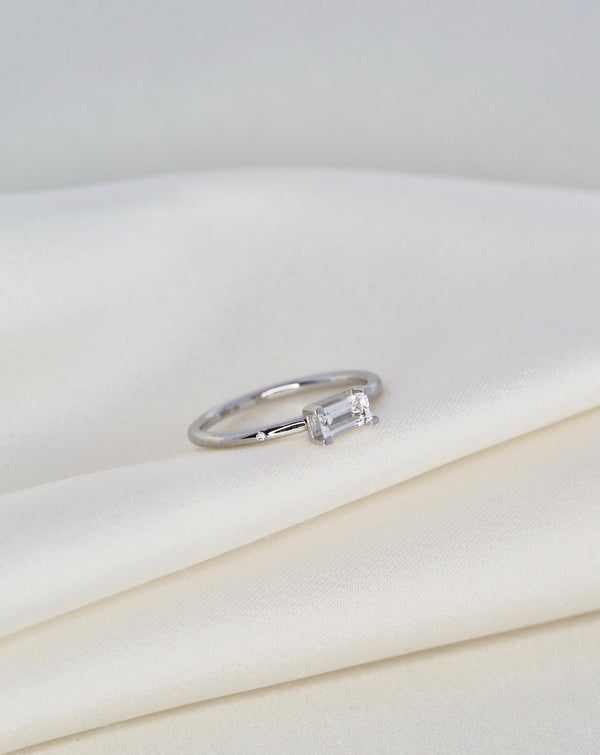 Nord White ring S - 18kt Hvidguld