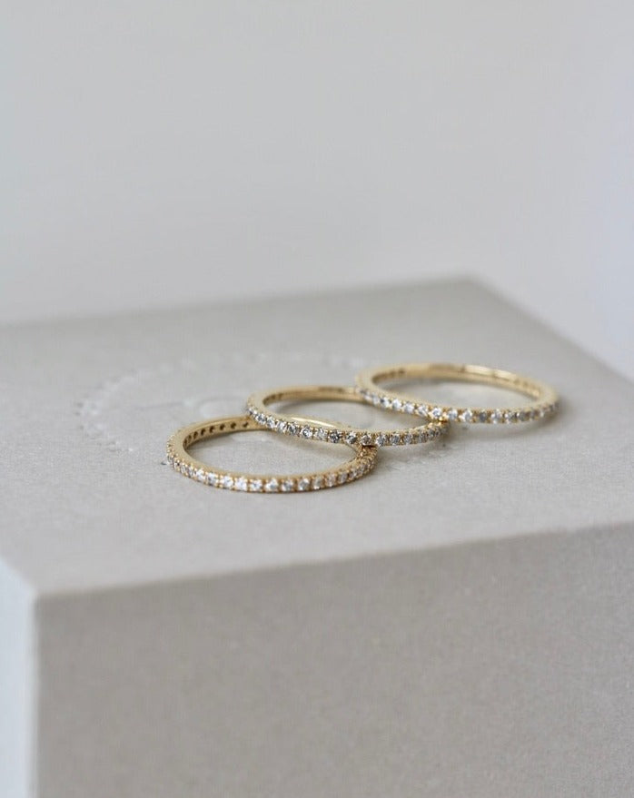 Rock Classic Grey diamantring - 18kt Rødguld