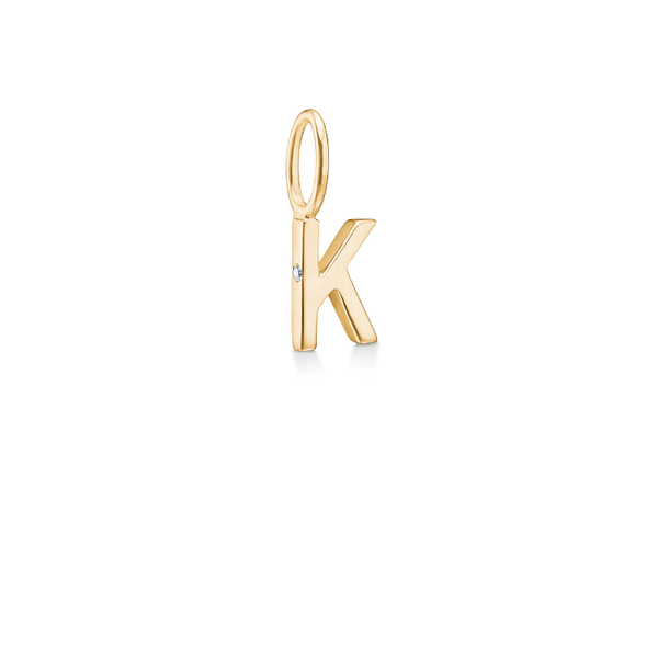 My K vedhæng - 18kt Rødguld