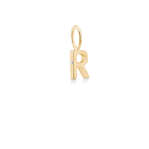 My R Pendant - 18kt Yellow Gold