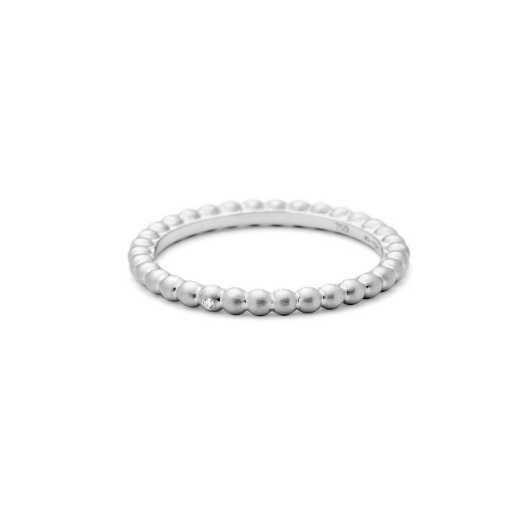 Orbit Dot Ring - 18kt White Gold