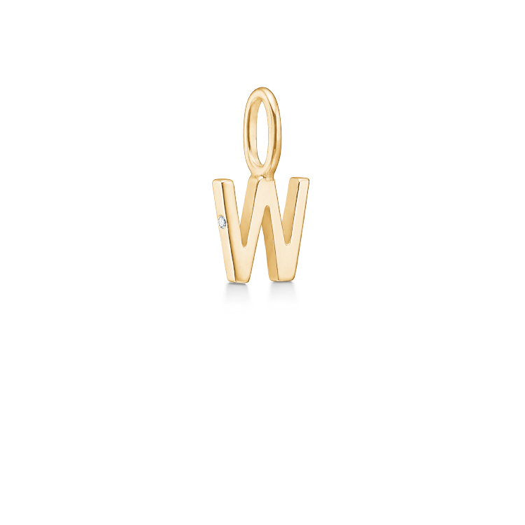My W vedhæng - 18kt Rødguld