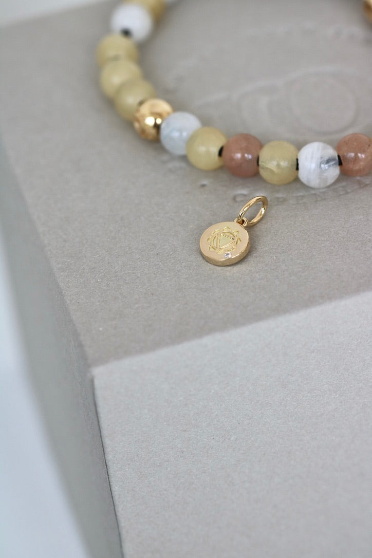 Inner Peace Solar Plexus Chakra vedhæng - 18kt Rødguld