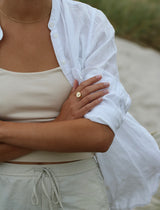 Inner Peace Lotus diamantring - 18kt Rødguld