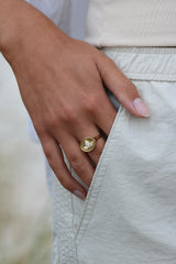 Inner Peace Lotus diamantring - 18kt Rødguld