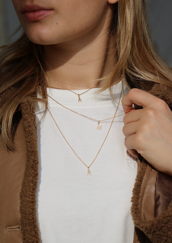 My O diamant vedhæng - 18kt Hvidguld