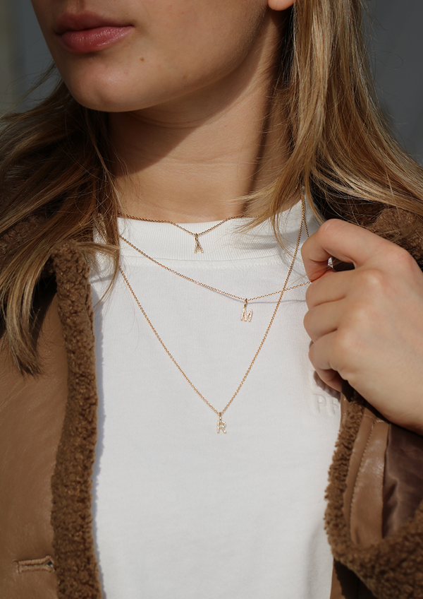 My H diamant vedhæng - 18kt Hvidguld