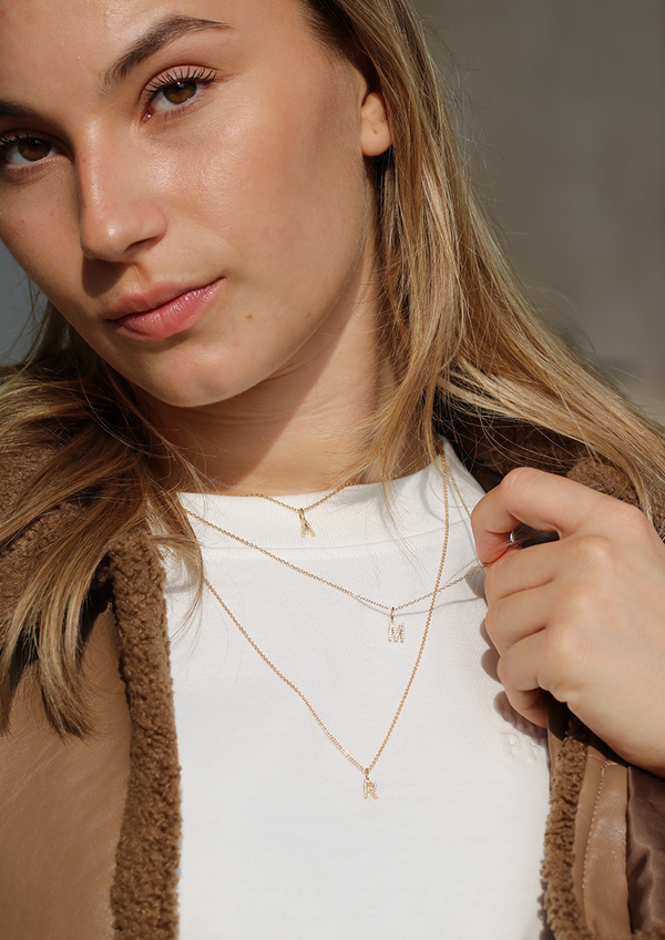 My Y diamant vedhæng - 18kt Rødguld