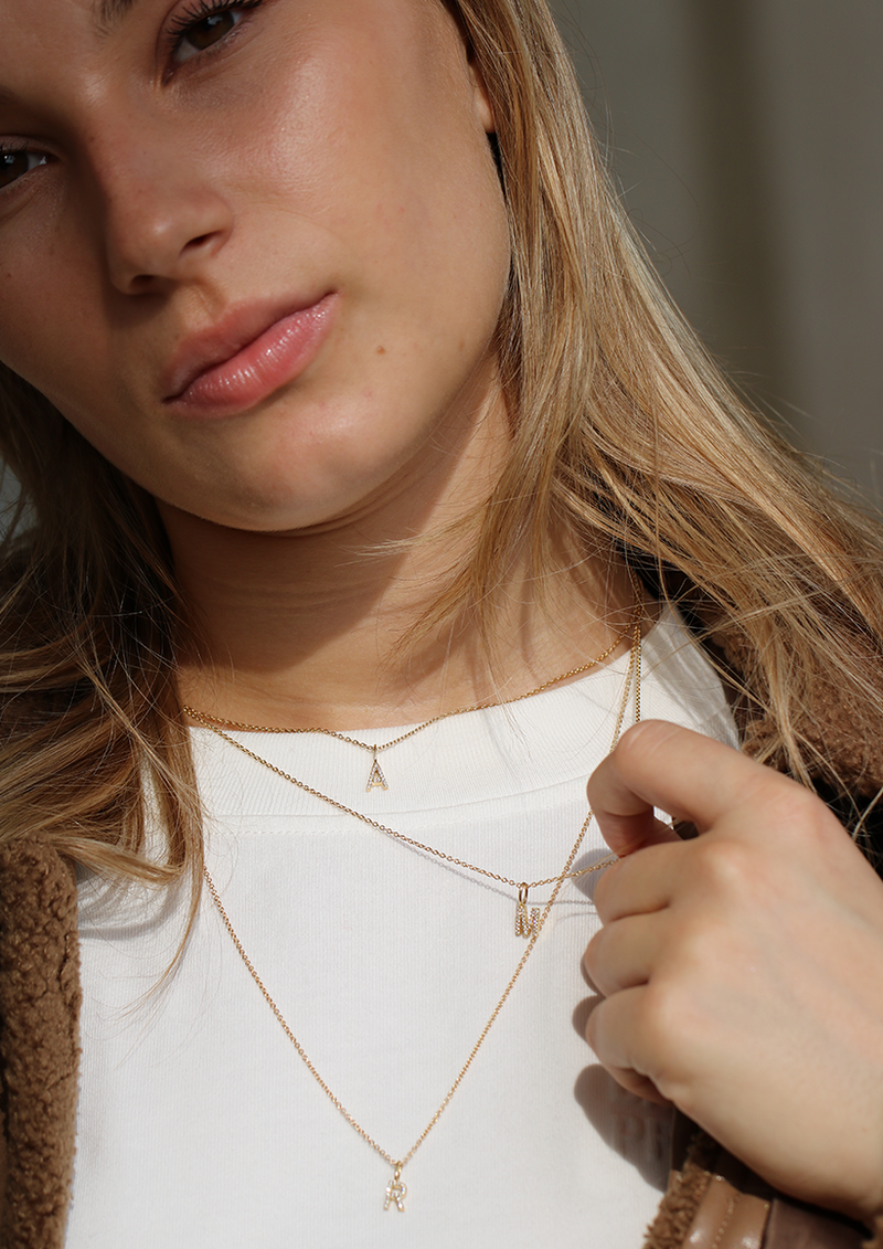 My T diamant vedhæng - 18kt Hvidguld