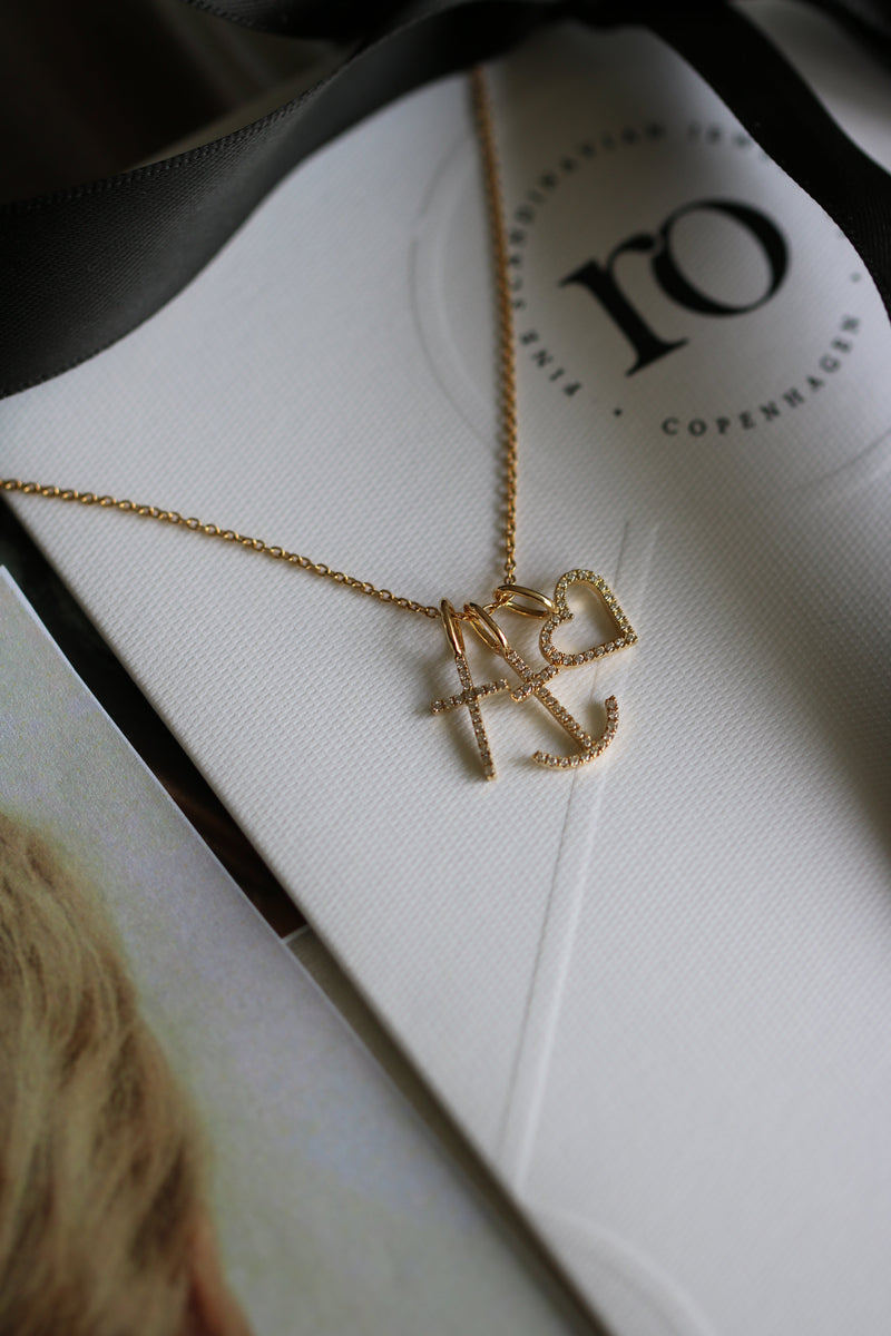 Symbols Open Heart diamant vedhæng - 18kt Hvidguld