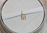 My M diamant vedhæng - 18kt Hvidguld